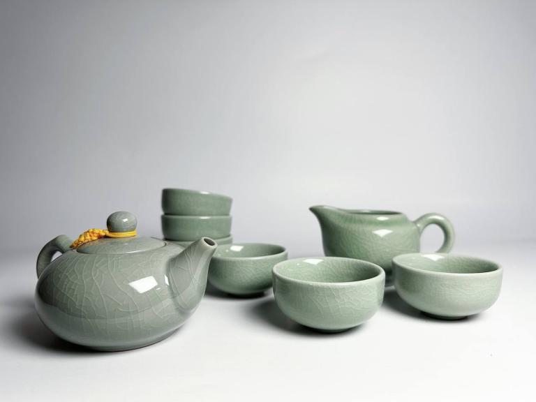 綠瓷系列茶壺禮盒l壺身圓潤 色澤雅緻 經典之作I